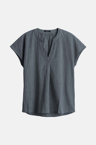 Blouse à manches courtes - bleu - OPUS - 5