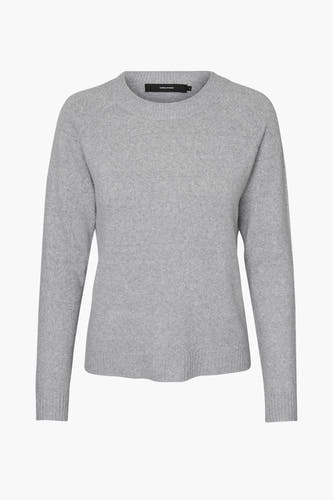 Sweat-shirt gris avec col rond de VERO MODA, design simple avec des manches longues.