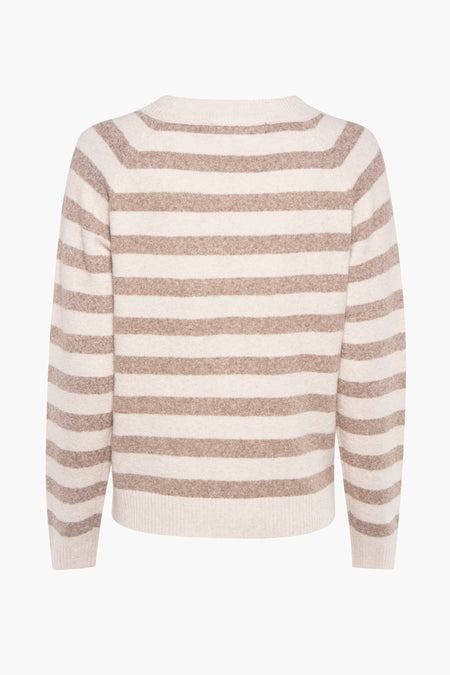 Pull à col rond - beige