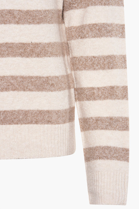 Pull à col rond - beige