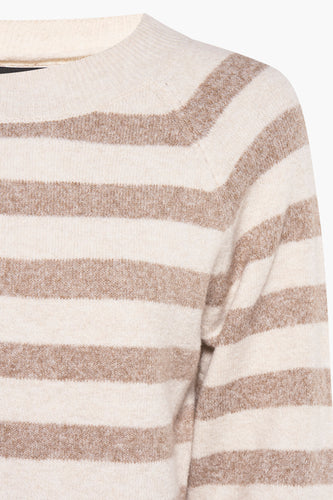 Pull à col rond - beige - VERO MODA®