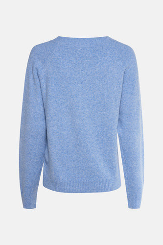 Pull à col rond - bleu - VERO MODA®