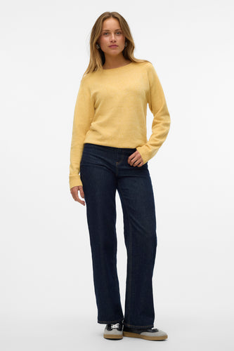 Pull à col rond - jaune - VERO MODA®