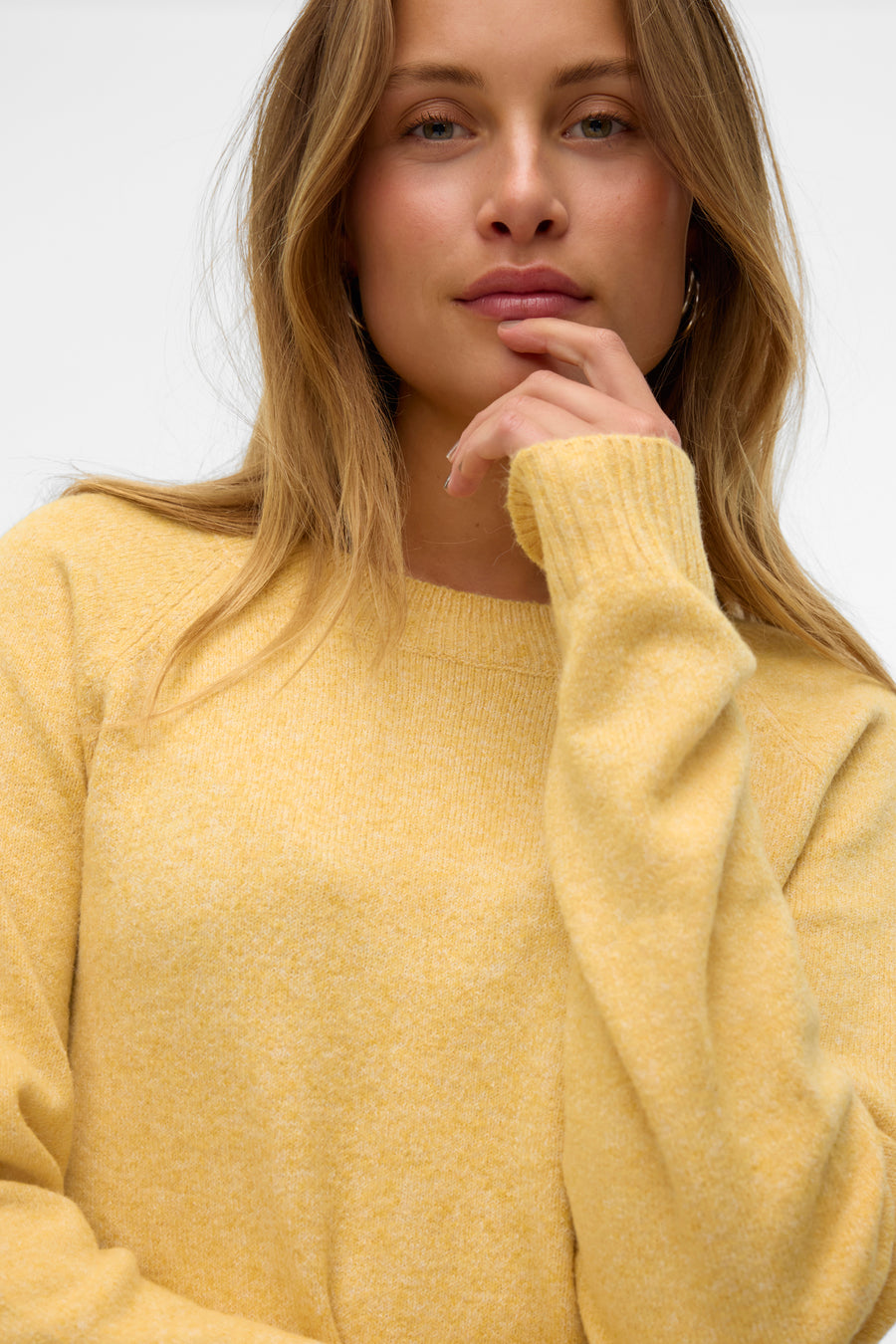 Pull à col rond - jaune - VERO MODA®