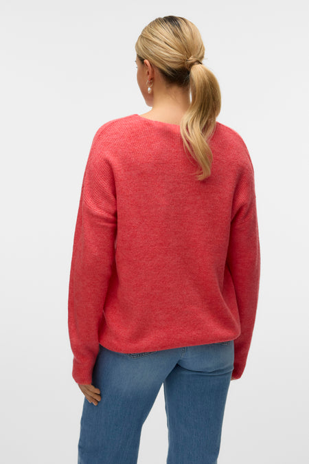 VMCREWLEFILE LS V-NECK BLOUSE NOOS
