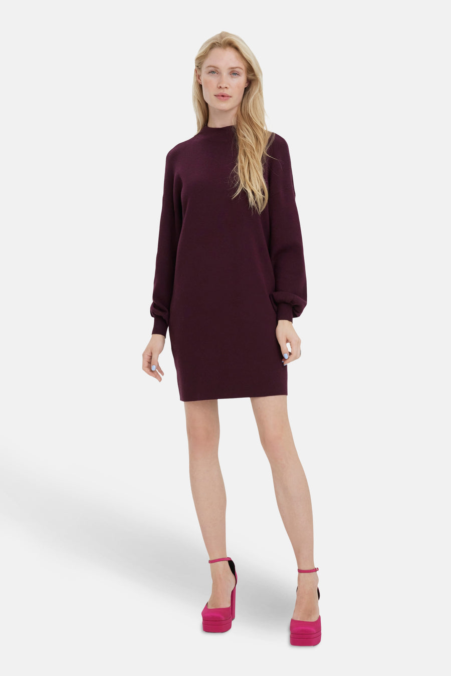 Robe à manches longues - Bordeaux - VERO MODA®