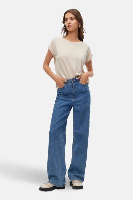 VMLAVA GLITTER SS TOP STRIPE GA JRS NOOS
