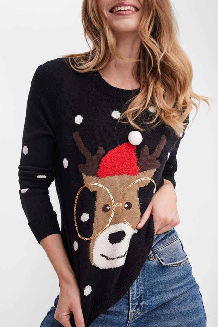 Pull de Noel - noir