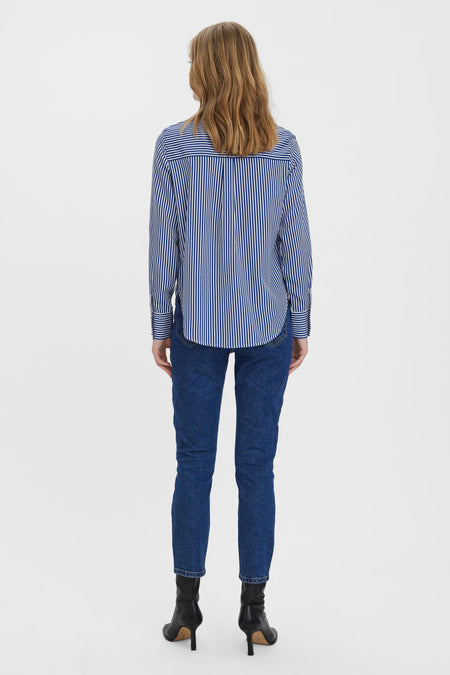 Jean &agrave; coupe droite - bleu