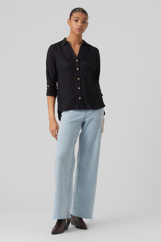 Chemise &agrave; manches longues - noir - VERO MODA®