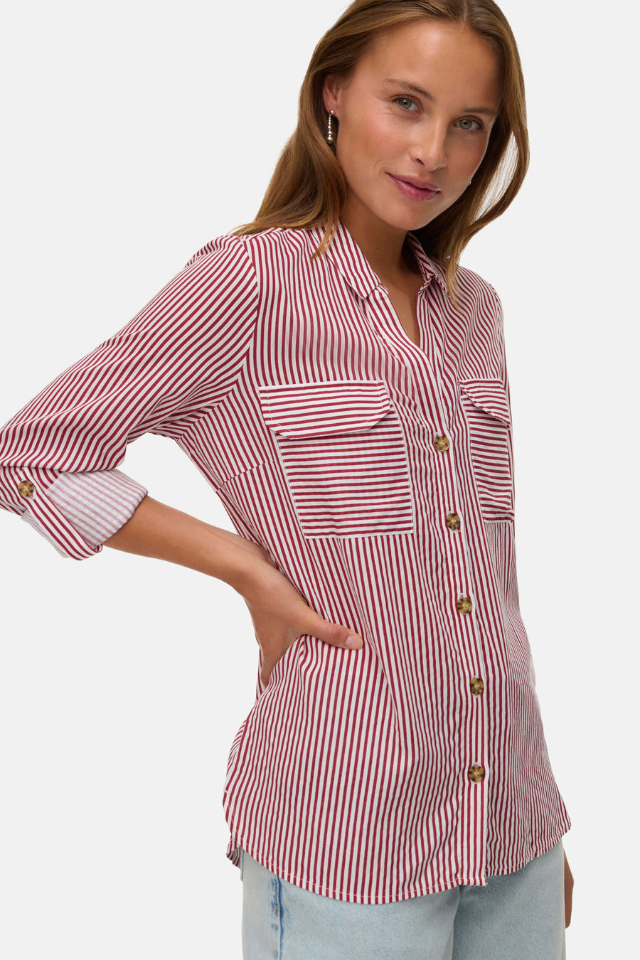 Chemise à manches longues - rouge - VERO MODA®