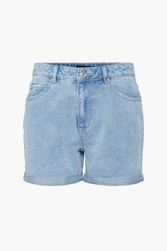 Short en denim bleu clair de Vero Moda avec ourlets et poches.
