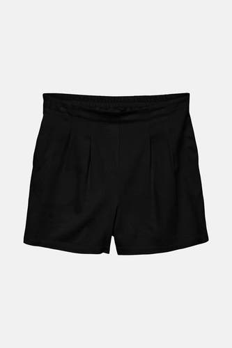 Short noir de VERO MODA® avec plis et une ceinture élastique.