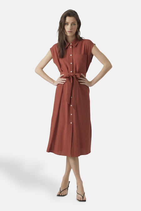 VMMYMILO SL CALF SHIRT DRESS WVN GA