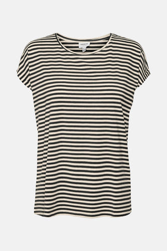 T-shirt rayé noir de VERO MODA® à manches courtes.