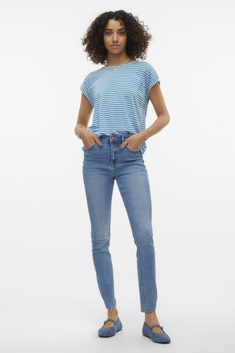 VMAVA PLAIN SS TOP STRIPE GA JRS  NOOS