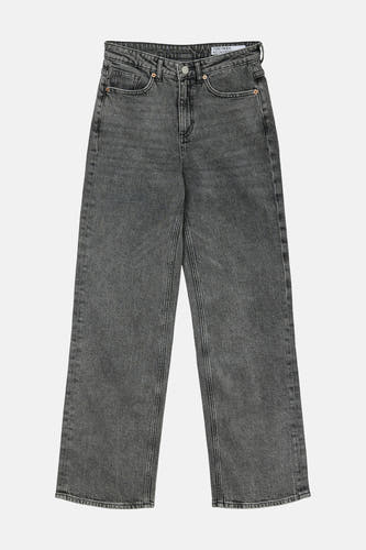 Jean gris large de denim par Vero Moda, avec une texture stonewash et des poches classiques.