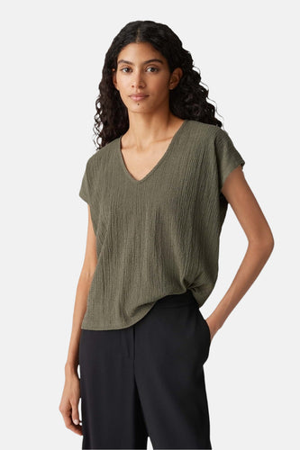 Blouse à manches courtes - Kaki