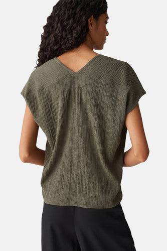 Blouse à manches courtes - Kaki