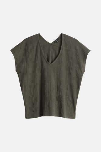 Blouse à manches courtes - Kaki - OPUS - 3