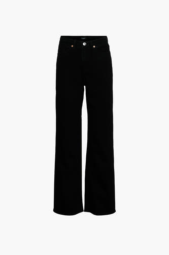 Jean droit noir de VERO MODA, jean denim classique avec des jambes larges.