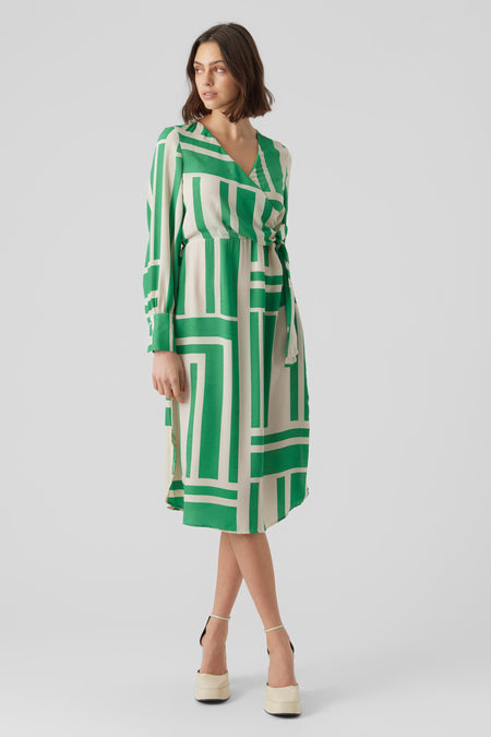 Robe &agrave; manches longues - vert