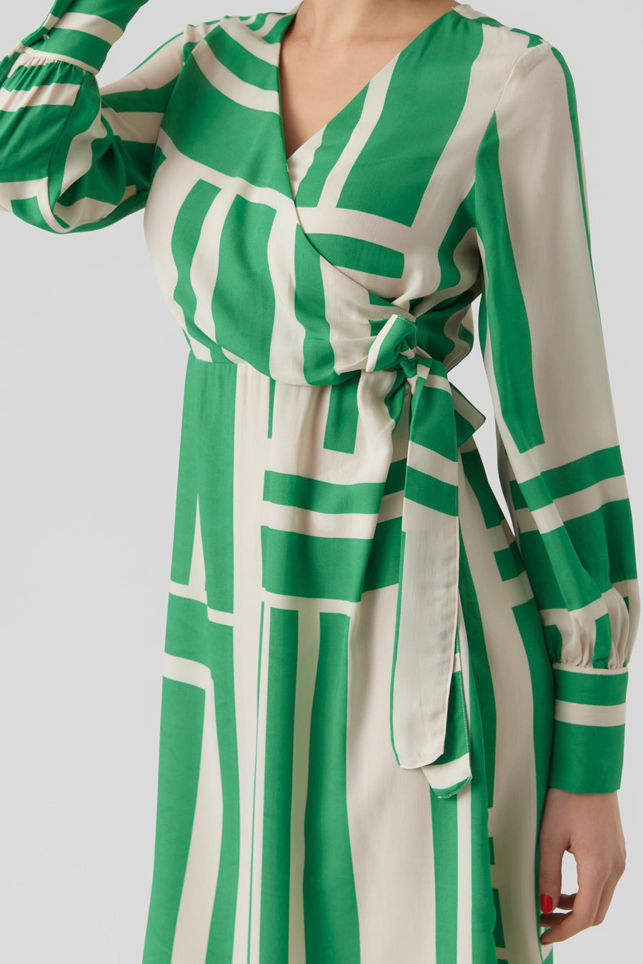 Robe &agrave; manches longues - vert