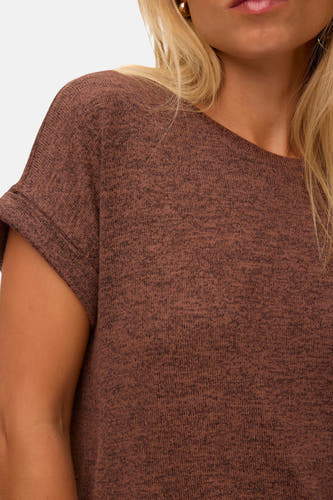 Top uni manche courte brun - VERO MODA®