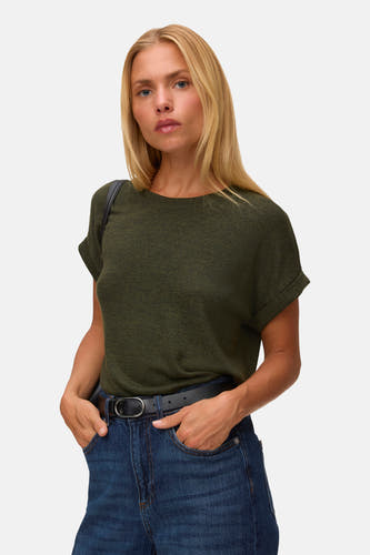 Top uni manche courte vert - VERO MODA®
