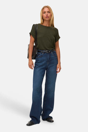 Top uni manche courte vert - VERO MODA®