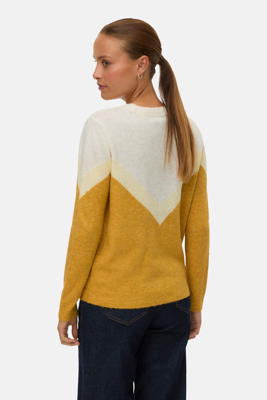 Pull à col rond - Jaune - VERO MODA®