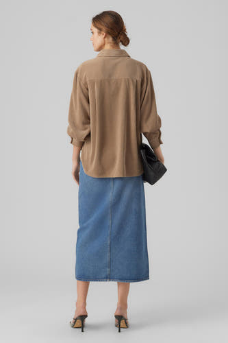 Chemise &agrave; manches longues - argent