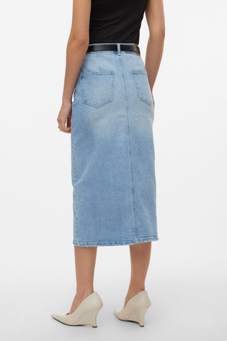 VMVERI HR CALF DENIM SKIRT GA MIX NOOS