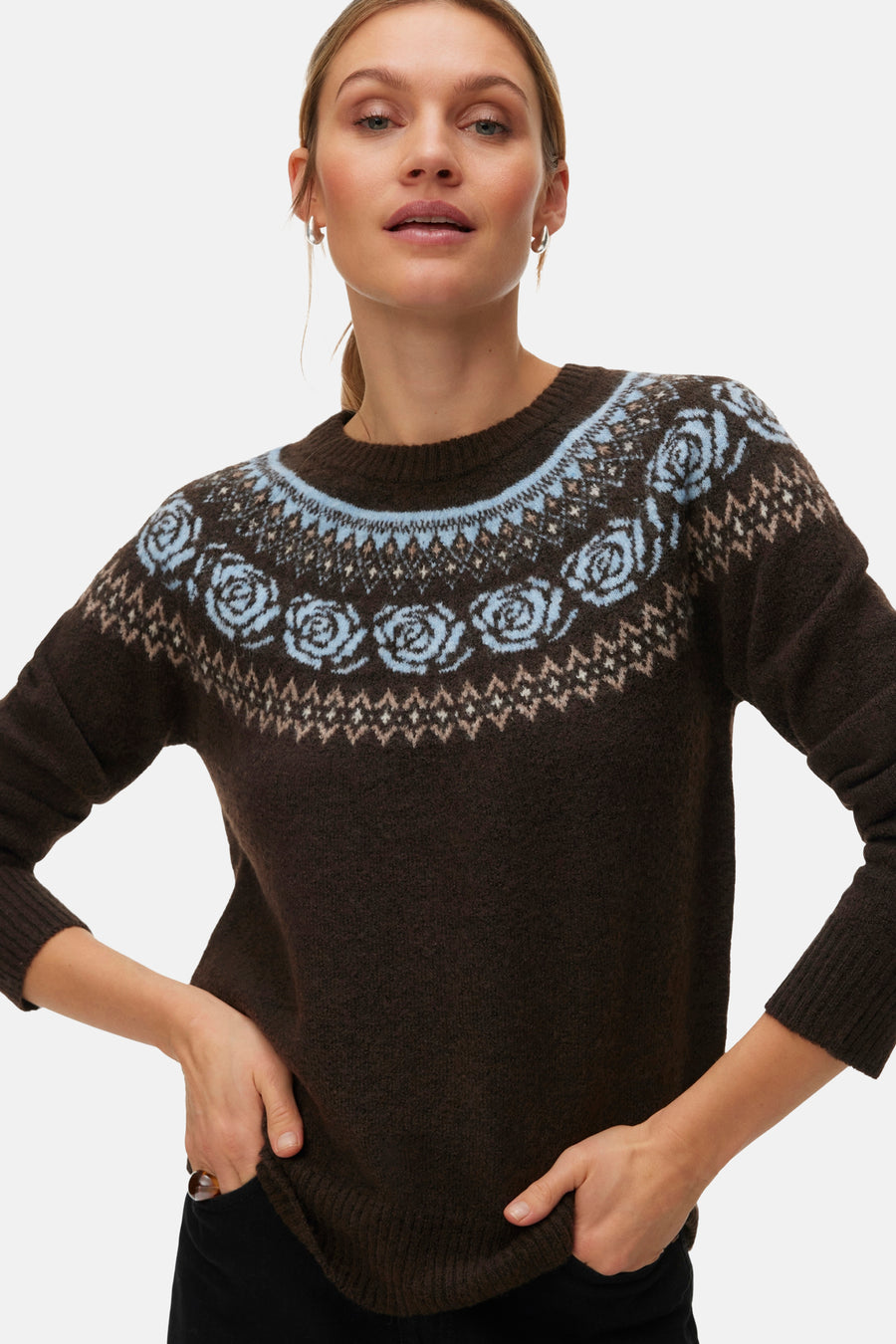 Pull col O brun - VERO MODA®