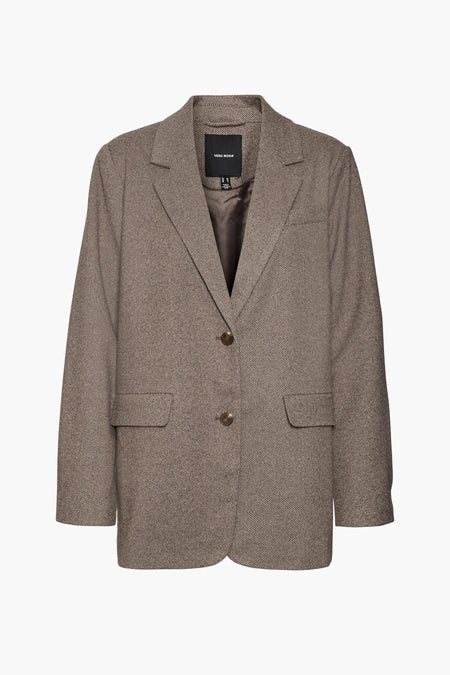 VMPIA LS OVERSIZED HERRINGBONE BLAZER
