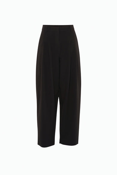 Pantalon noir de VERO MODA, avec des jambes larges et une taille haute.