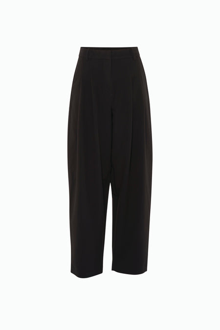 Pantalon noir de VERO MODA, avec des jambes larges et une taille haute.