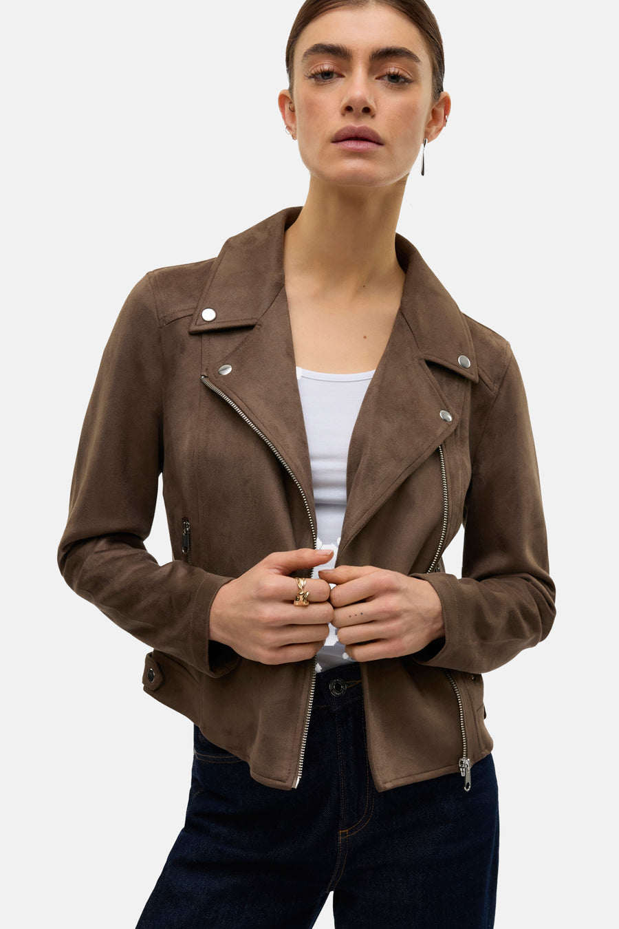 Veste en cuir brun - VERO MODA®