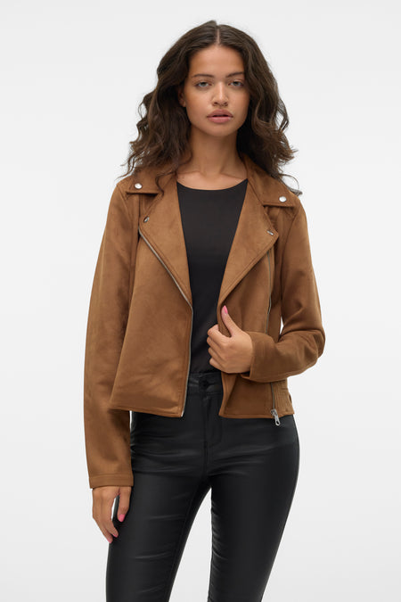 Veste en cuir brun - VERO MODA®