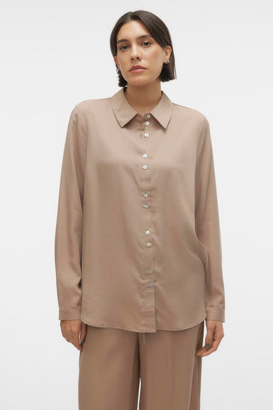 Chemise &agrave; manches longues - argent