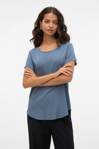 Blouse à manches courtes - bleu - VERO MODA®
