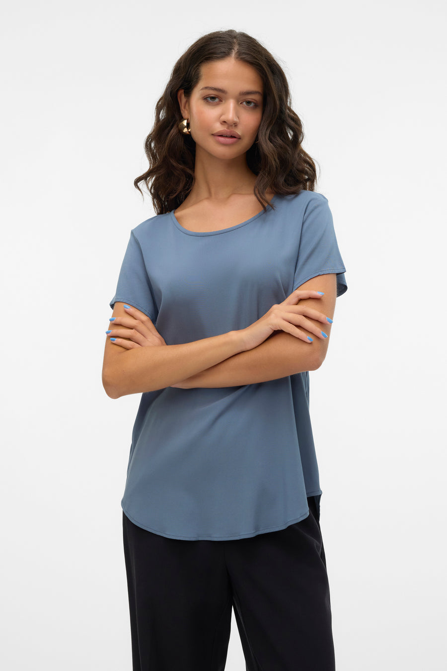 Blouse à manches courtes - bleu - VERO MODA®