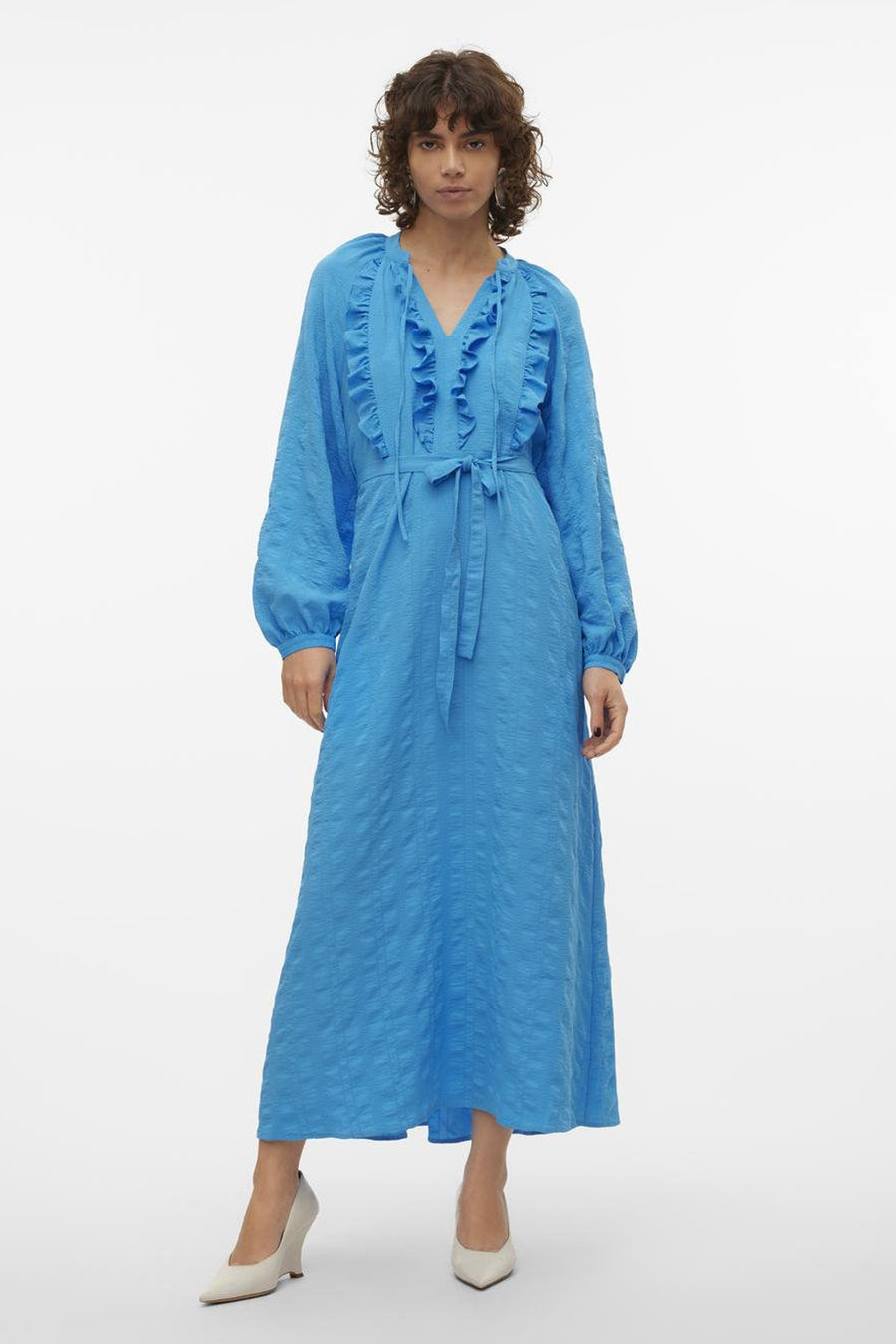 Robe &agrave; manches longues - bleu - VERO MODA® - 1