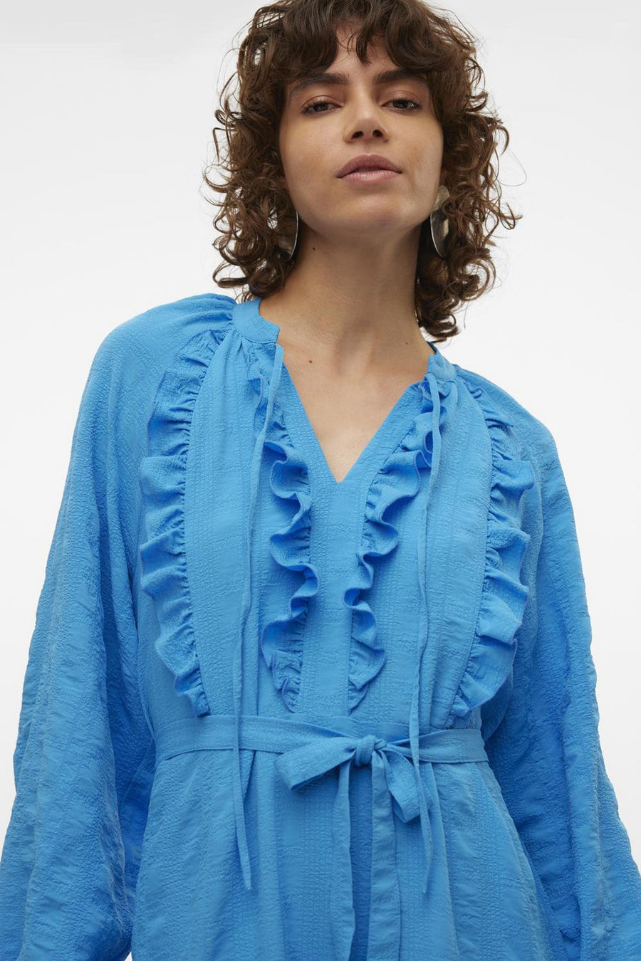 Robe &agrave; manches longues - bleu - VERO MODA® - 3