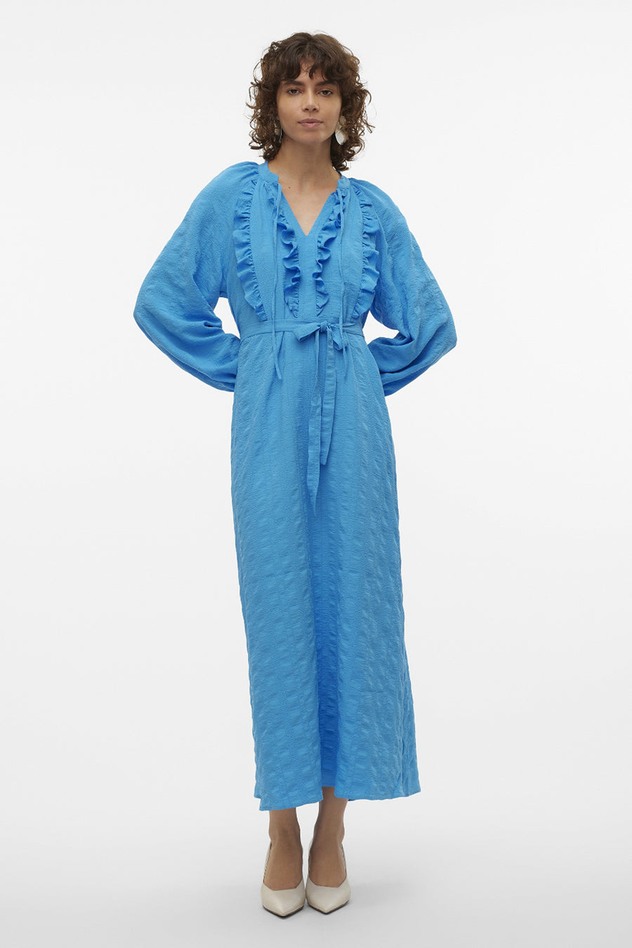 Robe &agrave; manches longues - bleu - VERO MODA® - 5