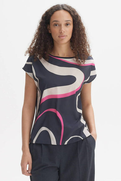 Blouse à manches courtes - bleu