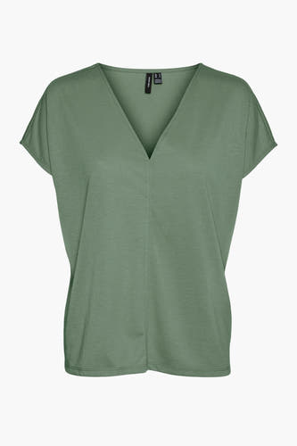 VMJOY LINNEN SS V-NECK TOP GA JRS