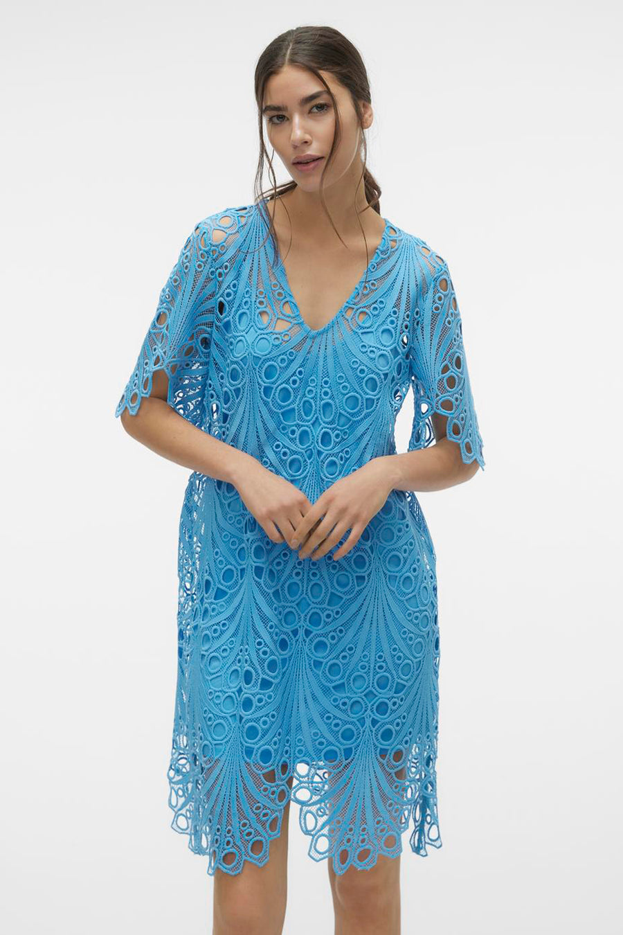 VMNIKKI LACE 2/4 SHORT DRESS WVN - VERO MODA®