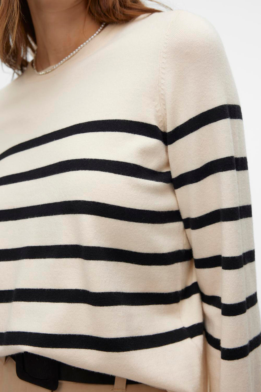 Pull à col rond - écru - VERO MODA®