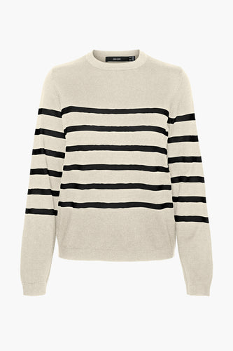 Pull à col rond - écru - VERO MODA®